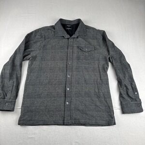 Todd Snyder Mens Gray Black Plaid Button Down Shirt fits Large Casual Preppy
